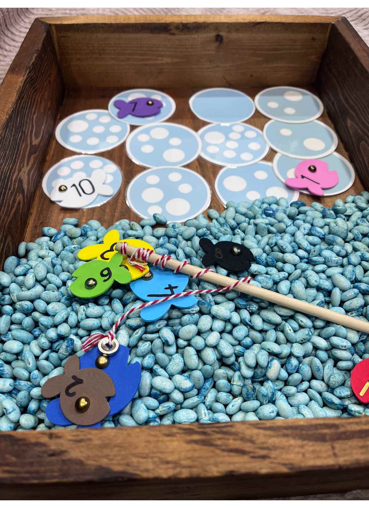 Gone Fishing sensory bin